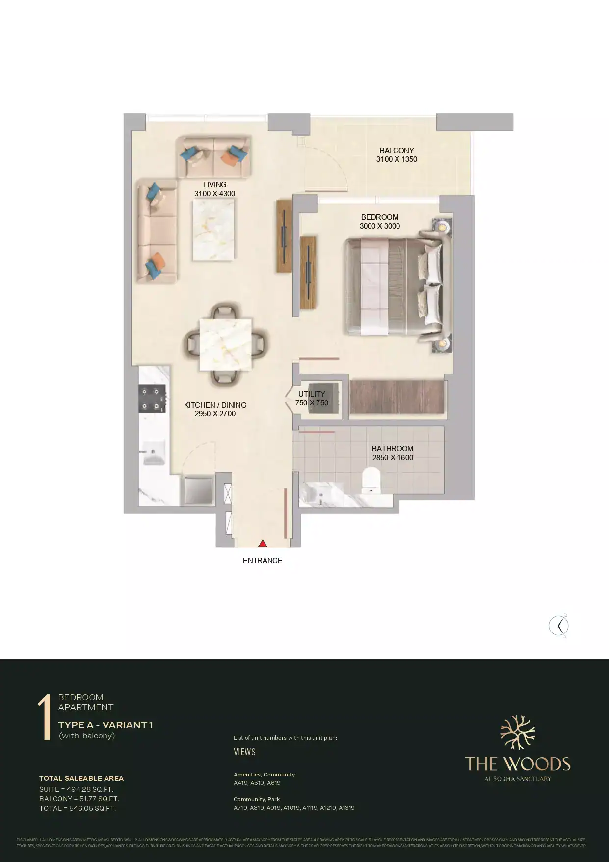 1 br Sobha Sanctuary Woods